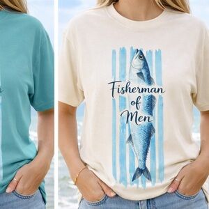 Comfort colors, Faith based Fisherman of Men Graphic T-Shirt